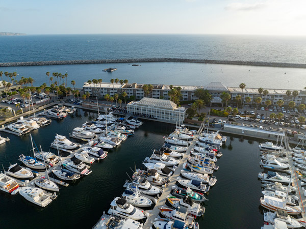 Boat slips at Portofino Marina in King Harbor, Redondo Beach